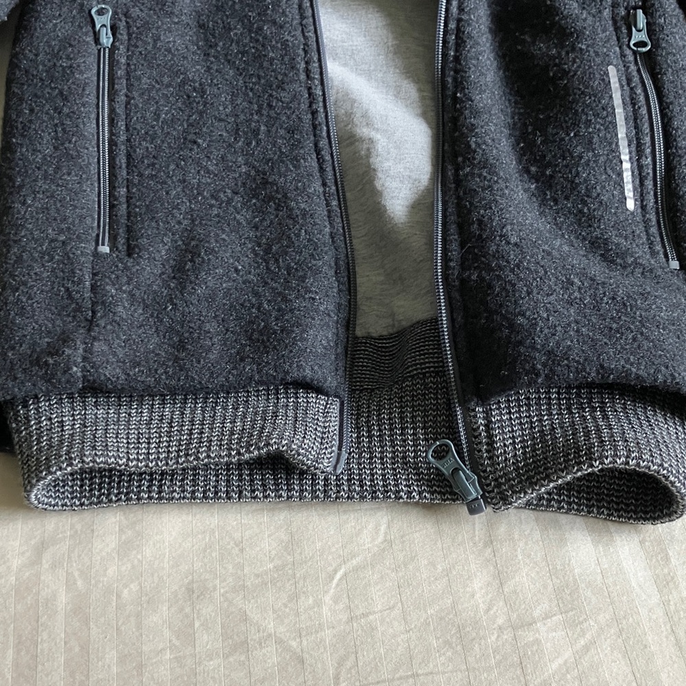 Kids Charcoal 100% Virgin Wool Disana Hooded Jacket - Picture 5 of 14